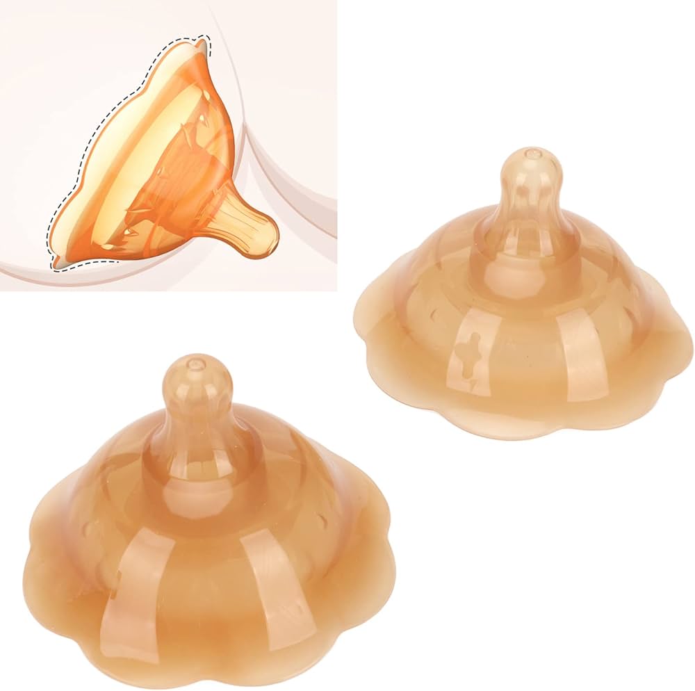 Premium Quality Silicone Double layer Nipple Shield for Breastfeeding Mother Skin Color