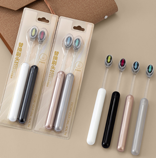 2 Pcs Soft Bristle Toothbrush Set for Adults – Gentle Tooth Cleaning Brush with Comfortable Handle for Daily Oral Care